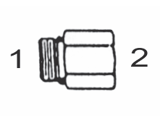 6410 8x10 by Couplamatic | Hydraulic Adapter | 3/4-16 Male O-Ring x 7/8-14 Female O-Ring | Straight