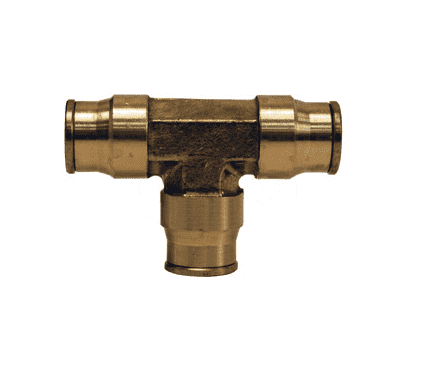 645 Dixon Valve Forged Brass Push-In Fitting - Union Tee - 5/32" Tube OD