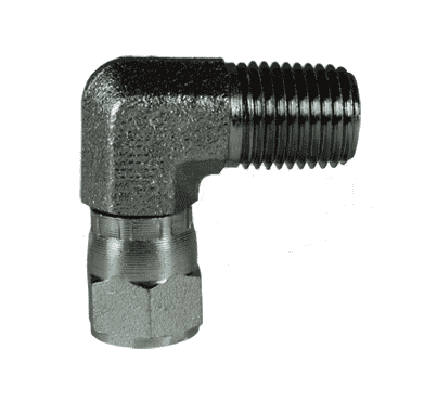 6501-4-2 Dixon Valve Zinc Plated Steel 7/16"-20 Female 37 deg. JIC Swivel x 90 deg. 1/8"-27 Male NPTF