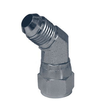 6502-16 Dixon Valve Zinc Plated Steel 45 deg. Swivel Elbow: 1-5/16"-12 Male 37 deg. JIC Flare x 1-5/16"-12 Female 37 deg. JIC Swivel