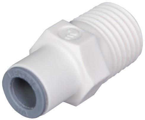 65056018WP2 by Dixon Valve | LIQUIfit™ Fitting | Male Connector | 3/8" Male NPTF x 3/8" Tube OD | Nylon