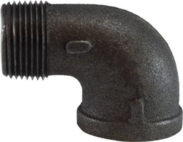 65169 by Midland | Malleable Iron #150 Fitting | 2-1/2" Female NPT x 2-1/2" Male NPT | 90° Street Elbow | Black Iron