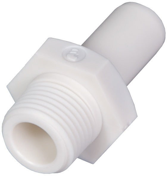 65216218WP2 by Dixon Valve | LIQUIfit™ Fitting | Stem Adapter | 3/8" Male NPTF x 1/2" Tube OD | Nylon