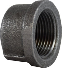 65473 by Midland | Malleable Iron #150 Fitting | 1/2" Female NPT | Cap | Black Iron