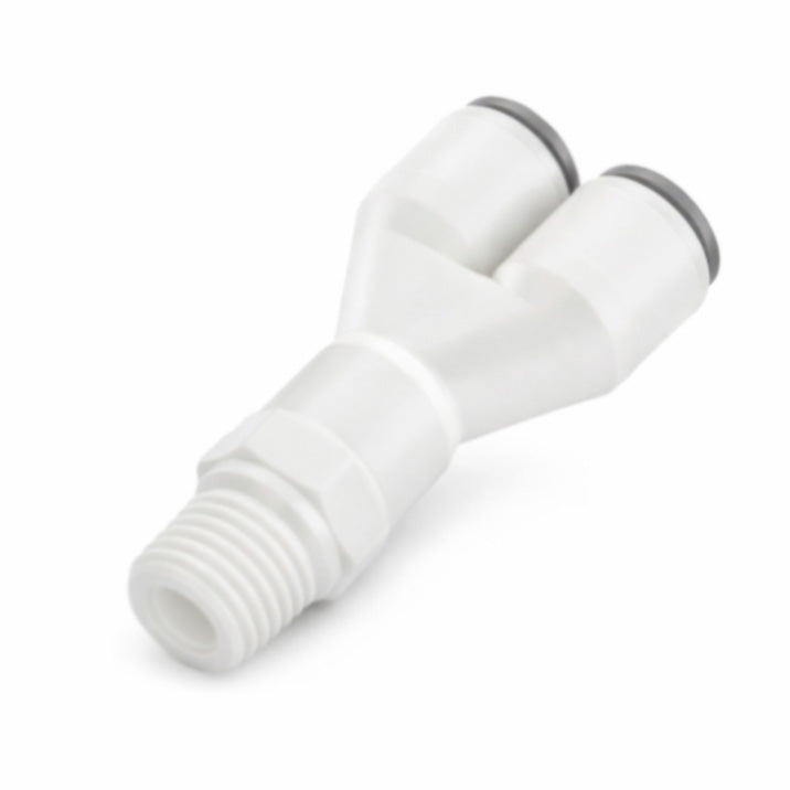 6548 62 22WP2 by Parker | LIQUIfit® Threaded Fitting | 1/2" Connector x 1/2" Male NPTF Thread | 15/16" Hex | 1.78" Length | Y | Polypropylene | Pack of 4