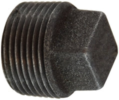 65660 by Midland | Malleable Iron #150 Fitting | Square Head Plug | 3" Male NPT | Black Iron
