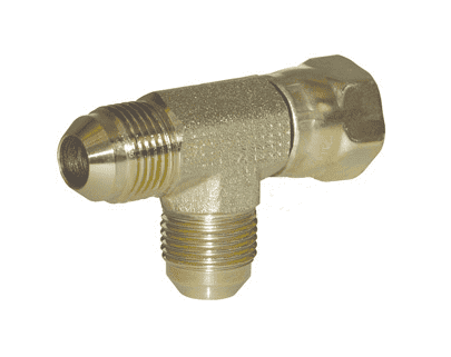 6602-16 Dixon Valve Zinc Plated Steel (Two) 1-5/16"-12 Male 37 deg. JIC Flare x 1-5/16"-12 Female 37 deg. JIC Swivel Run Tee