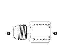 6620-12-16 by AdaptAll | -12 Male JIC x -16 Female ORFS | Solid Adapter | Carbon Steel
