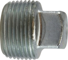 66653 by Midland | Square Head Plug | 1/2" Male NPTF Fitting | Zinc Plated Steel