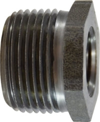67513 by Midland | Hex Bushing | 1" Male NPTF x 3/4" Female NPTF Fitting | Black Steel