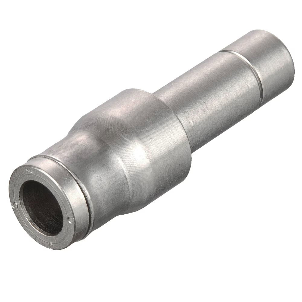 67PLM-4M-6M by Parker | Prestolok PLM Metal Push-to-Connect Fittings | Tube Reducer | 6 mm to 4 mm Tube Size | 34.50 mm Length | Straight | Electroless Nickel-Plated Brass | Pack of 10