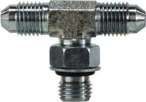 6803NWO32 by Midland | Hydraulic JIC to O-Ring Branch | 2" Male JIC 37° Flare x 2" Male JIC 37° Flare x 2" Male O-Ring Boss | Tee | Steel