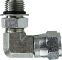6809NWO1616 by Midland | Hydraulic 37° JIC Adapter | 90° Swivel Elbow | 1" Male Adjustable O-Ring Boss x 1" Female JIC Swivel | Steel