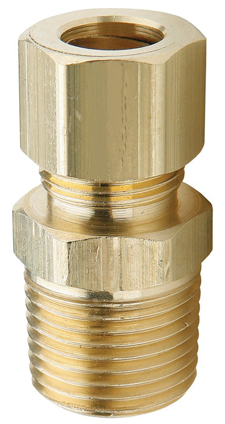 682C-0302 by Dixon Valve | Compression Fitting | Straight Through Tank Fitting | 1/8" Male Pipe x 3/16" Tube OD | Brass