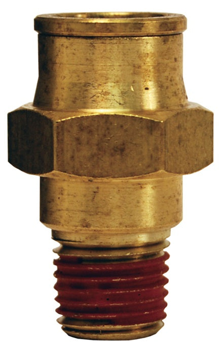 6812X8 by Dixon Valve | Push-In Fitting | Male Connector | 1/4" Male NPTF x 3/8" Tube OD | Forged Brass