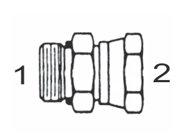 6900 8x6-O by Couplamatic | Hydraulic Adapter | 3/4-16 Male O-Ring x 3/8" Female NPSM | Straight