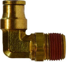 690602S by Midland | DOT Push-In Fitting | Forged Swivel | 3/8" Tube OD x 1/8" Male NPTF | 90° Elbow | Brass