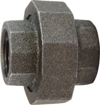 69601 by Midland | Extra Heavy Malleable Iron 300# Fitting | Union | 1/4" Female NPT x 1/4" Female NPT | Black Iron