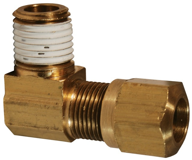 69NAB64VS by Dixon Valve | Air Brake Fitting | Male 90° Elbow | 1/4" Male NPT x 3/8" Tube Size | Brass