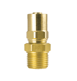 6D7 by ZSi-Foster | Reusable Hose Fitting | Non Swivel Adapter | 3/8" ID x 5/8" OD | 1/2" MPT | Brass
