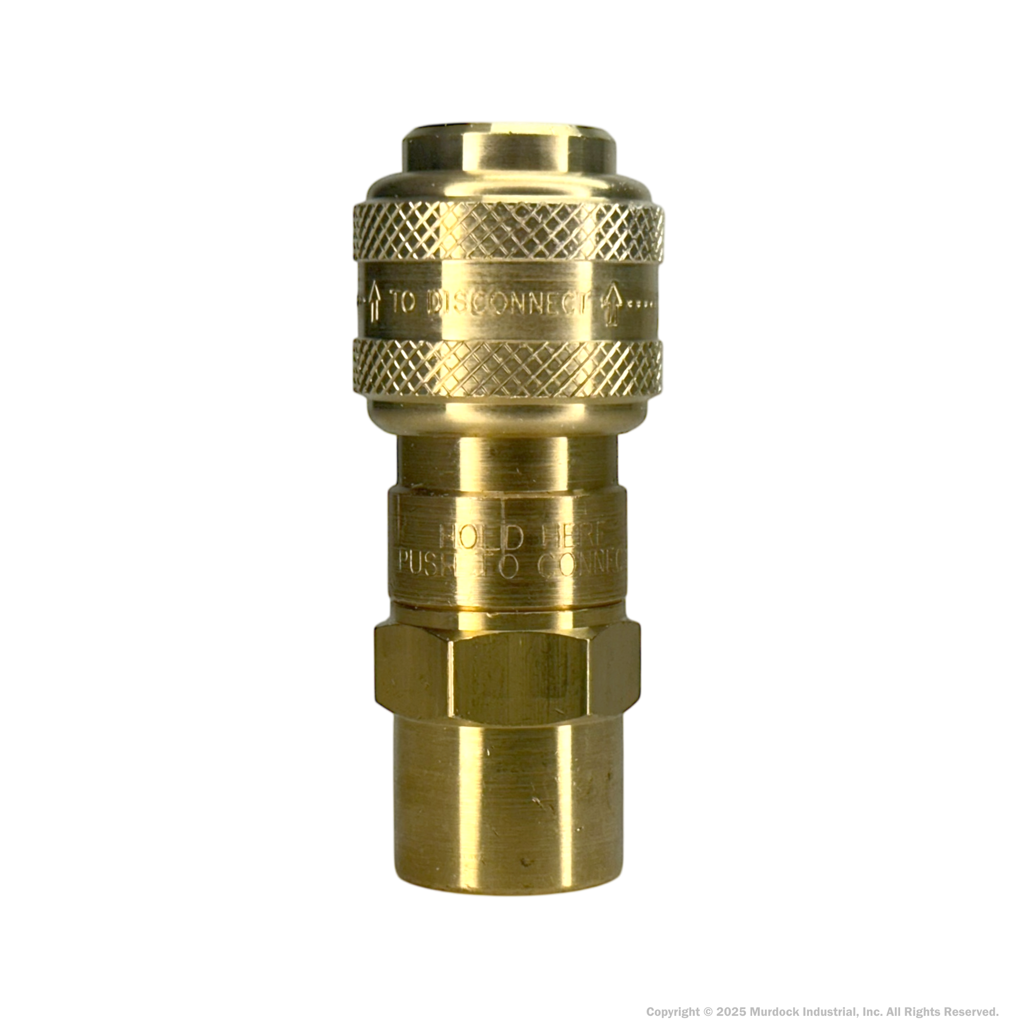 6DF8-B by Dixon Valve | Pneumatic Quick Disconnect Coupling | D-Series | 1" Female NPTF x 3/4" Automatic Industrial Interchange | Socket | Nitrile Seal | Brass