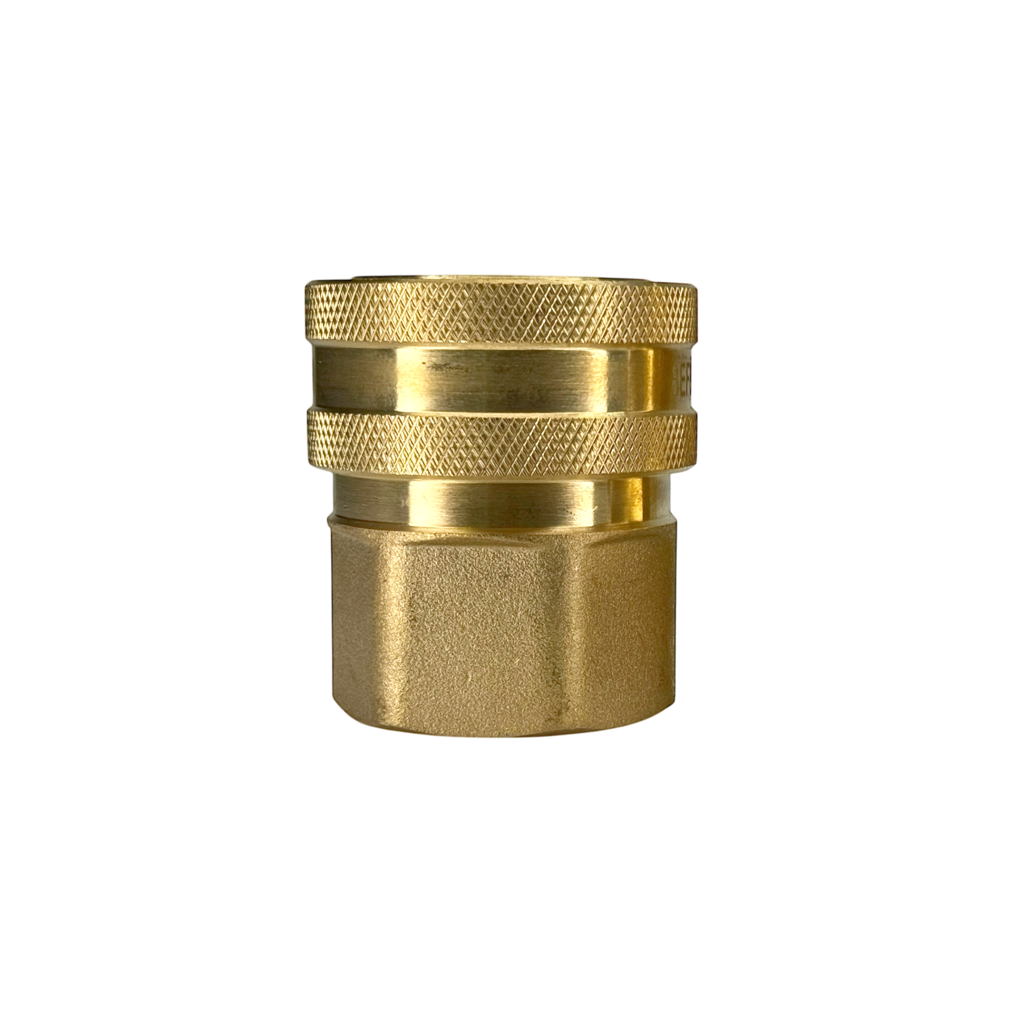 6EF6-B by Dixon Valve | Hydraulic Quick Disconnect Coupling | E-Series | 3/4" Female NPTF x 3/4" Straight-Through Interchange | Socket | Nitrile Seal | Brass