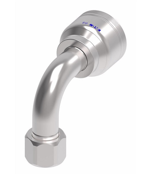 6SA16FJB16 Aeroquip by Danfoss | 6 Wire 6S Female JIC/37° Swivel 90° Elbow (FJB) Crimp Fitting | -16 Female JIC/37° Swivel x -16 Hose Barb | Steel