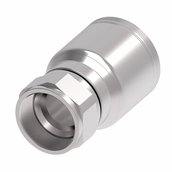 6SA32FJ32 Aeroquip by Danfoss | 6 Wire 6S Female JIC/37° Swivel (FJ) Crimp Fitting | -32 Female JIC/37° Swivel x -32 Hose Barb | Steel