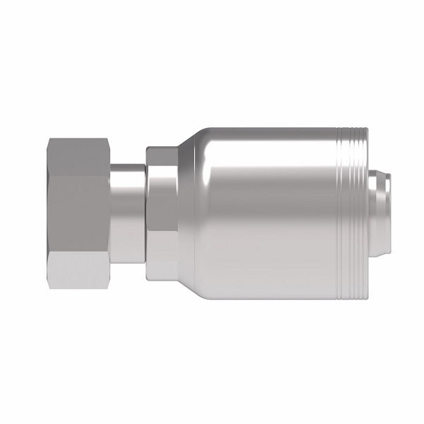 6SA24FR24 Aeroquip by Danfoss | 6 Wire 6S Female ORS Swivel (FR) Crimp Fitting | -24 Female O-Ring Face Seal Swivel x -24 Hose Barb | Steel