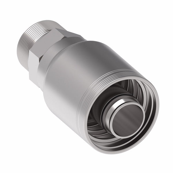6SA32MP32 Aeroquip by Danfoss | 6 Wire 6S Male Pipe NPTF Rigid (MP) Crimp Fitting | -32 Male Pipe NPTF Rigid x -32 Hose Barb | Steel