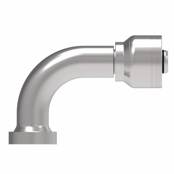 6S20CTB16 Aeroquip by Danfoss | 6 Wire 6S CAT Flange 90° Elbow (CTB) Crimp Fitting | -20 CAT Flange x -16 Hose Barb | Steel