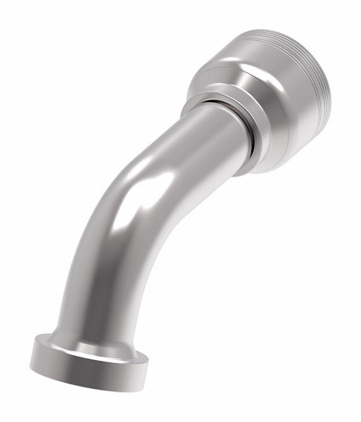 6S24CTE20 Aeroquip by Danfoss | 6 Wire 6S CAT Flange 67.5° Elbow (CTE) Crimp Fitting | -24 CAT Flange x -20 Hose Barb | Steel