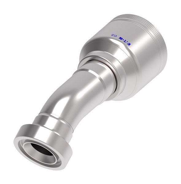 6S20CTF20 Aeroquip by Danfoss | 6 Wire 6S CAT Flange 30° Elbow (CTF) Crimp Fitting | -20 CAT Flange x -16 Hose Barb | Steel
