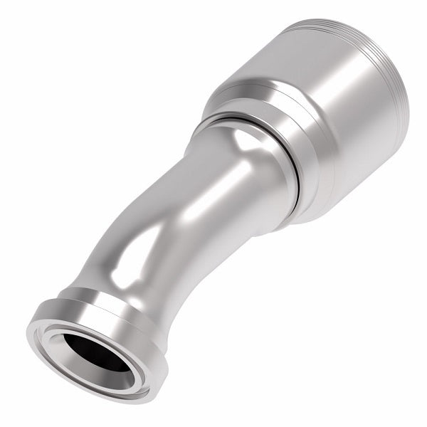 6S32CTF32 Aeroquip by Danfoss | 6 Wire 6S CAT Flange 30° Elbow (CTF) Crimp Fitting | -32 CAT Flange x -32 Hose Barb | Steel