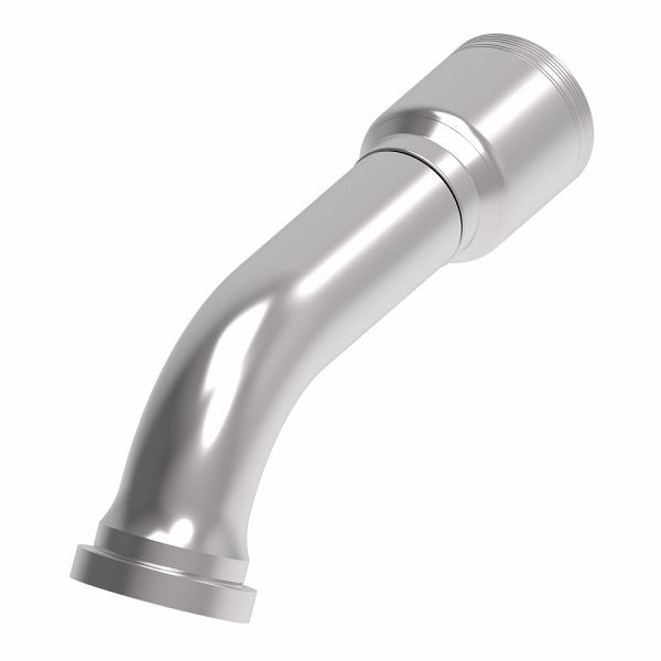 6S32CTG24 Aeroquip by Danfoss | 6 Wire 6S CAT Flange 60° Elbow (CTG) Crimp Fitting | -24 CAT Flange x -24 Hose Barb | Steel