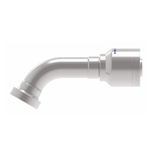6S20CTG20 Aeroquip by Danfoss | 6 Wire 6S CAT Flange 60° Elbow (CTG) Crimp Fitting | -20 CAT Flange x -20 Hose Barb | Steel