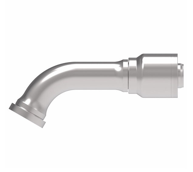 6S32CTG32 Aeroquip by Danfoss | 6 Wire 6S CAT Flange 60° Elbow (CTG) Crimp Fitting | -32 CAT Flange x -32 Hose Barb | Steel