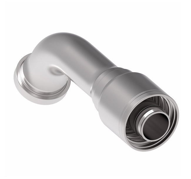 6S32CTG32 Aeroquip by Danfoss | 6 Wire 6S CAT Flange 60° Elbow (CTG) Crimp Fitting | -32 CAT Flange x -32 Hose Barb | Steel