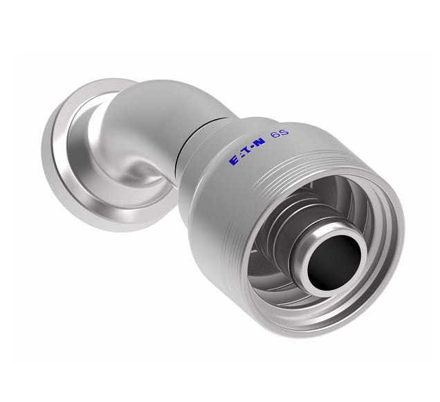 6S20FHA16 Aeroquip by Danfoss | 6 Wire 6S SAE Code 62 Flange 45° Elbow (FHA) Crimp Fitting | -20 Code 62 Flange x -16 Hose Barb | Steel