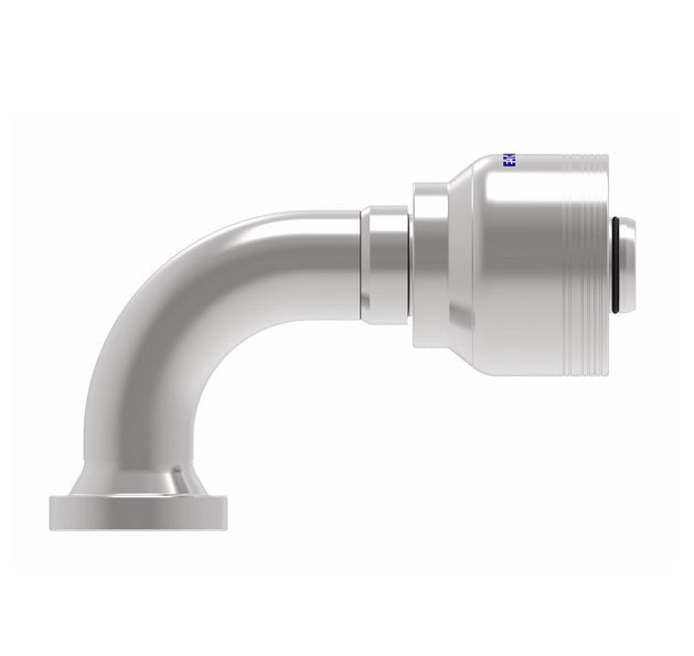 6S20FHB16 Aeroquip by Danfoss | 6 Wire 6S SAE Code 62 Flange 90° Elbow (FHB) Crimp Fitting | -20 Code 62 Flange x -16 Hose Barb | Steel