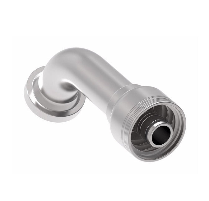 6S20FHG16 Aeroquip by Danfoss | 6 Wire 6S SAE Code 62 Flange 60° Elbow (FHG) Crimp Fitting | -20 Code 62 Flange x -16 Hose Barb | Steel