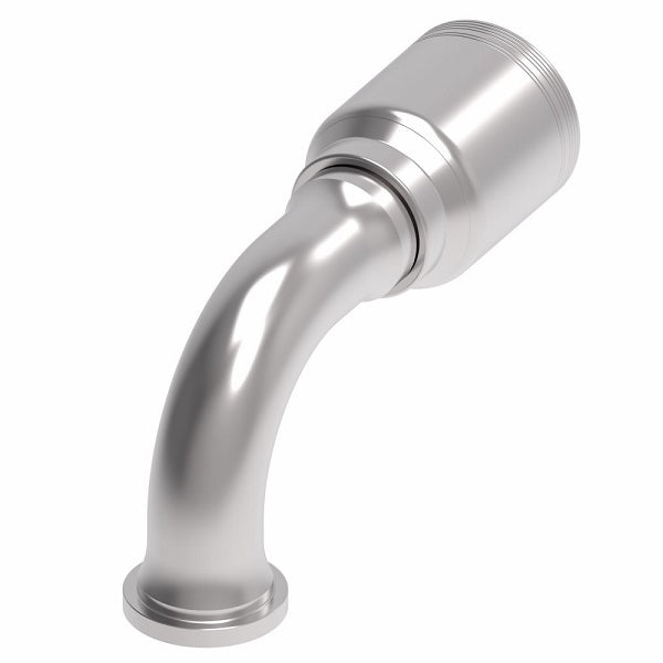 6S24FLB24 Aeroquip by Danfoss | 6 Wire 6S SAE Code 61 Flange 90° Elbow (FLB) Crimp Fitting | -24 Code 61 Flange x -24 Hose Barb | Steel