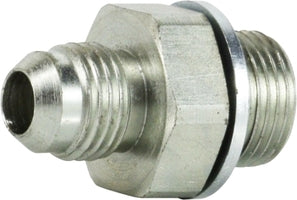 700266 by Midland | Hydraulic JIC to BSPP Connector | 9/16-18 Male JIC 37° Flare x 3/8-19 Male BSPP | Steel
