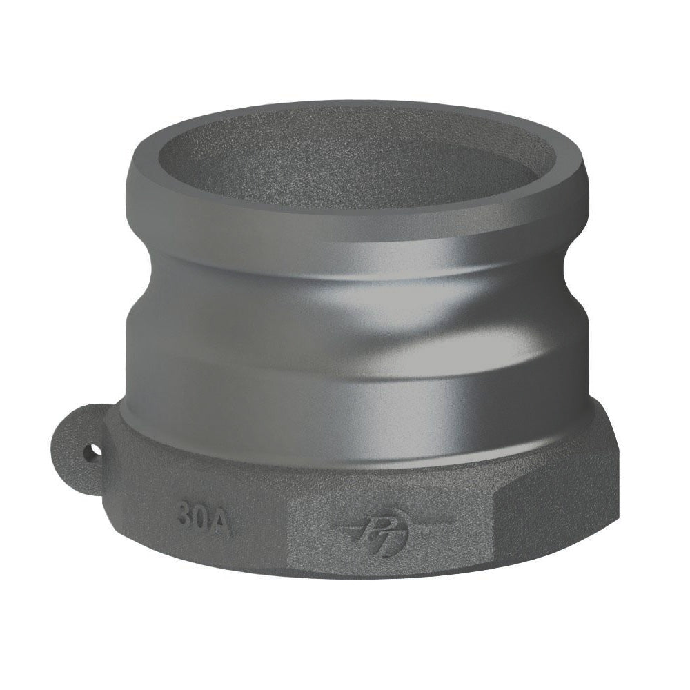 70373025 (30X25AFH) by PT-Coupling | Reducing Cam & Groove Adapter | Type AFH | 3" Adapter x 2-1/2" Female Fire Hose (NH) Thread | Hard Coat Aluminum | EPDM Seal