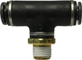 720608C by Midland | DOT Push-In Fitting | Branch | 3/8" Tube OD x 1/2-14 Male NPT | Tee | Composite Body