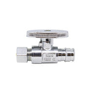 746535 by Midland | Supply Stop Connector | Lead Free F1960 | 1/2" PEX x 3/8" Compression Stop | Straight | Chrome Plated Brass