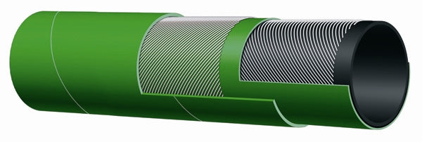 T753AG100X50 Alfagomma by Kuriyama | T753AG Series | 4-Ply Abrasive Material Blast Hose | 1" ID | 1.89" OD | 180 PSI | Green | 50ft Length