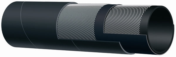 T760AA500X100 Alfagomma by Kuriyama | T760AA Series | Light Weight Dry Powder Delivery Hose | 5" ID | 5.47" OD | 75 PSI | Black | 100ft Length