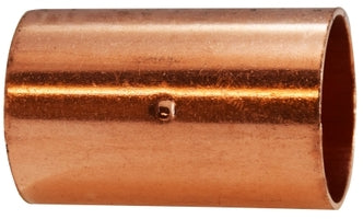 77244 (77-244) by Midland | Copper Fitting | Coupling (Socket) with Dimpled Tube Stop | C x C | 2" ID | Straight