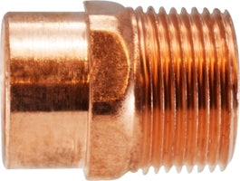 77395 (77-395) by Midland | Copper Fitting | Male Adapter | C x M | 1/4" ID x 1/2" ID | Straight